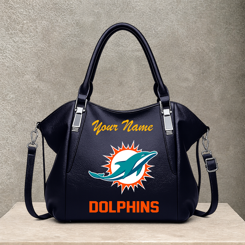 LIMITED EDITION - NEW CUSTOMIZED NFL19 MDP MIAMI DOLPHINS SHOULDER HANDBAG