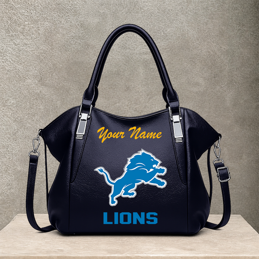 LIMITED EDITION - NEW CUSTOMIZED NFL04 DTL DETROIT LIONS SHOULDER HANDBAG