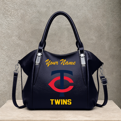 LIMITED EDITION - NEW CUSTOMIZED MLB22 MTS MINNESOTA TWINS SHOULDER HANDBAG