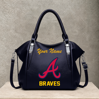 LIMITED EDITION - NEW CUSTOMIZED MLB09 ABS ATLANTA BRAVES SHOULDER HANDBAG