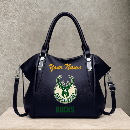 LIMITED EDITION - NEW CUSTOMIZED NBA11 MBU MILWAUKEE BUCKS SHOULDER HANDBAG