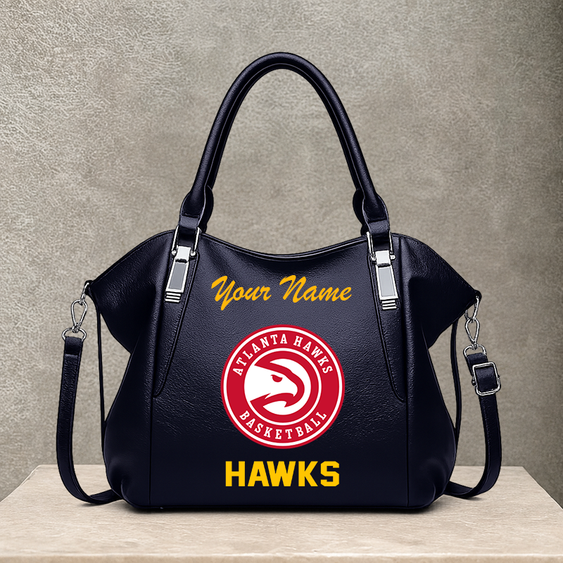 LIMITED EDITION - NEW CUSTOMIZED NBA17 AHA ATLANTA HAWKS SHOULDER HANDBAG