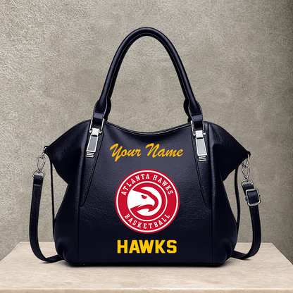 LIMITED EDITION - NEW CUSTOMIZED NBA17 AHA ATLANTA HAWKS SHOULDER HANDBAG