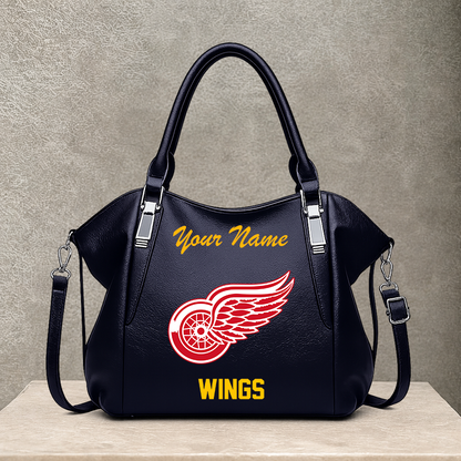 LIMITED EDITION - NEW CUSTOMIZED NHL22 DRW DETROIT RED WINGS SHOULDER HANDBAG