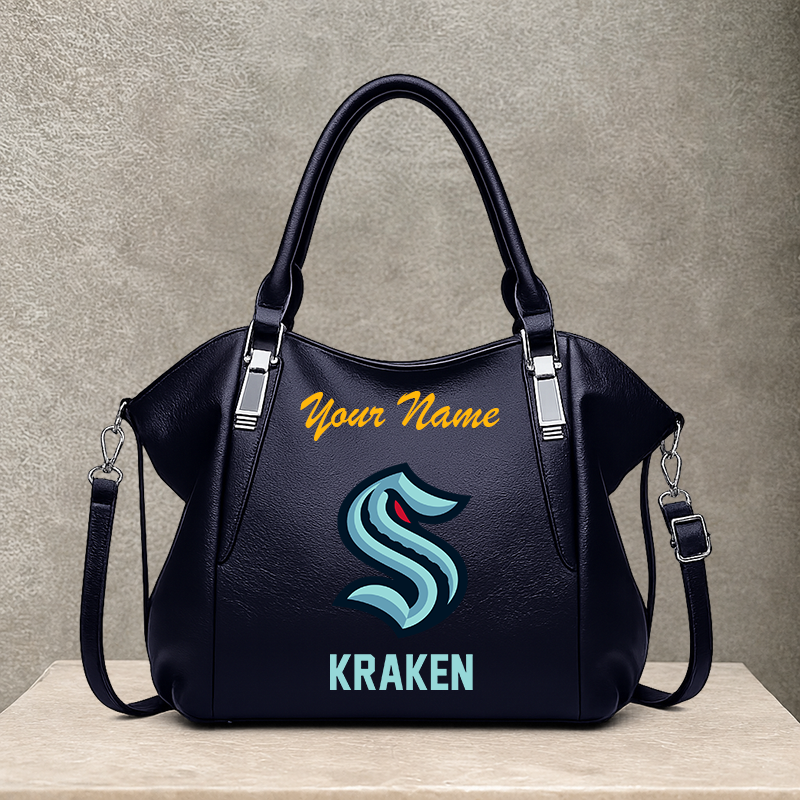 LIMITED EDITION - NEW CUSTOMIZED NHL20 STK SEATTLE KRAKEN SHOULDER HANDBAG
