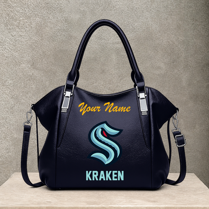 LIMITED EDITION - NEW CUSTOMIZED NHL20 STK SEATTLE KRAKEN SHOULDER HANDBAG