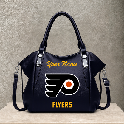 LIMITED EDITION - NEW CUSTOMIZED NHL27 PPF PHILADELPHIA FLYERS SHOULDER HANDBAG
