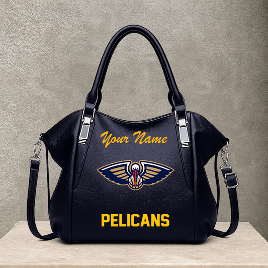 LIMITED EDITION - NEW CUSTOMIZED NBA30 NOP NEW ORLEANS PELICANS SHOULDER HANDBAG