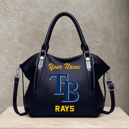 LIMITED EDITION - NEW CUSTOMIZED MLB21 TBR TAMPA BAY RAYS SHOULDER HANDBAG