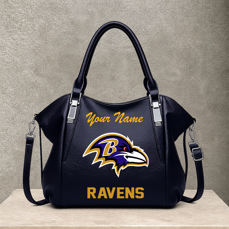 LIMITED EDITION - NEW CUSTOMIZED NFL28 BTR BALTIMORE RAVENS SHOULDER HANDBAG
