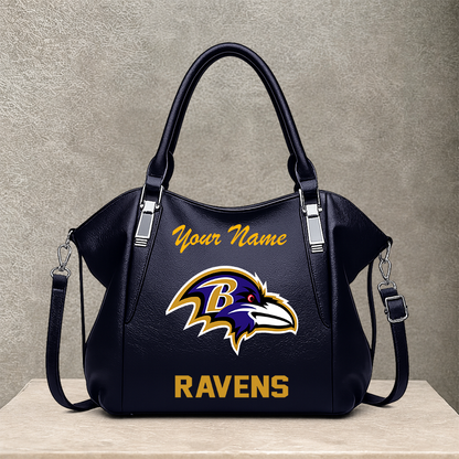 LIMITED EDITION - NEW CUSTOMIZED NFL28 BTR BALTIMORE RAVENS SHOULDER HANDBAG