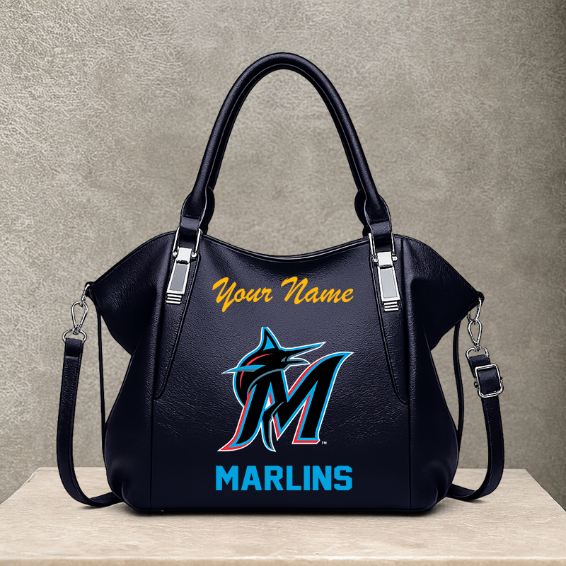 LIMITED EDITION - NEW CUSTOMIZED MLB20 MMS MIAMI MARLINS SHOULDER HANDBAG