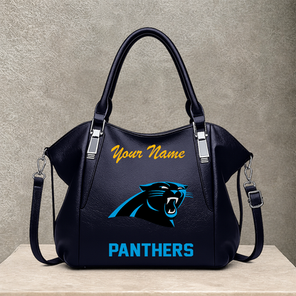LIMITED EDITION - NEW CUSTOMIZED NFL23 CLP CAROLINA PANTHERS SHOULDER HANDBAG