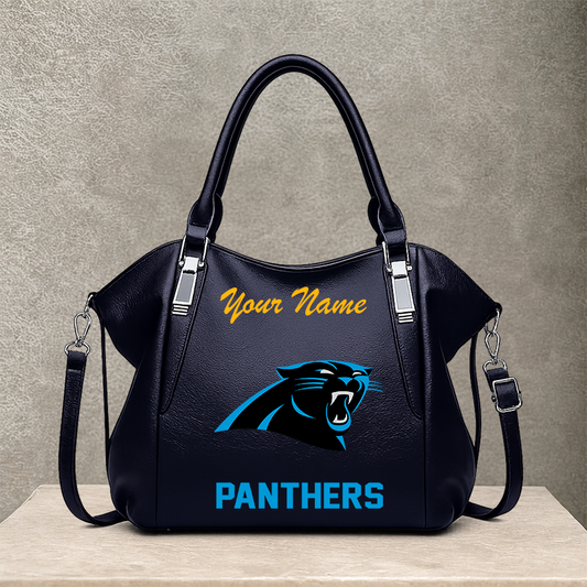 LIMITED EDITION - NEW CUSTOMIZED NFL23 CLP CAROLINA PANTHERS SHOULDER HANDBAG