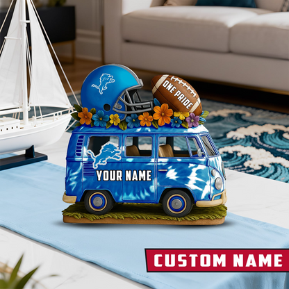 LIMITED EDITION - NEW CUSTOMIZED NFL04 DTL DETROIT LIONS BUS ACRYLIC BLOCK