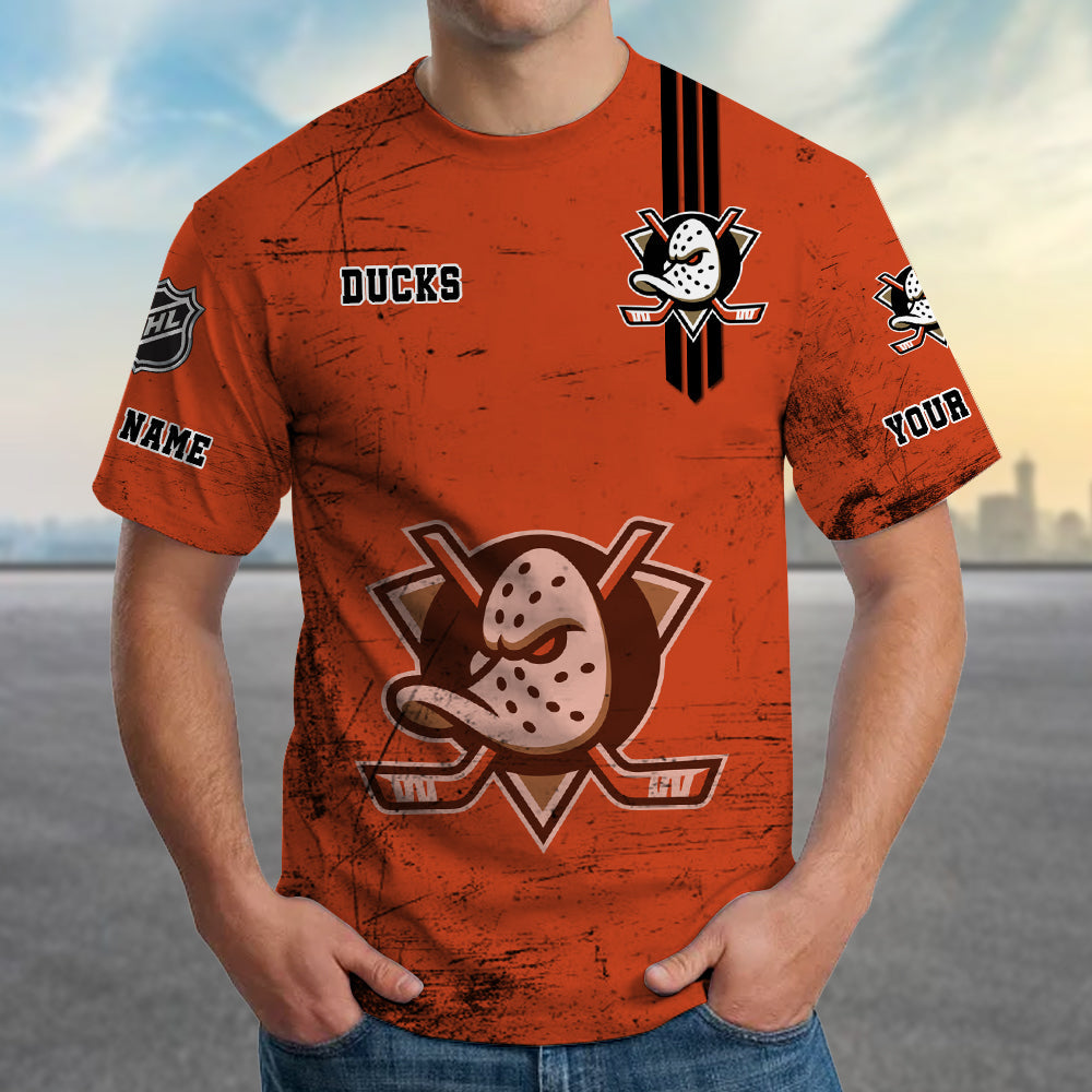 LIMITED EDITION - NEW CUSTOMIZED NHL09 AHD ANAHEIM DUCKS T-SHIRT FOR FANS
