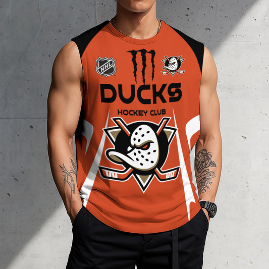 LIMITED EDITION - NEW CUSTOMIZED NHL09 AHD ANAHEIM DUCKS TANK TOP & GYM SHIRT