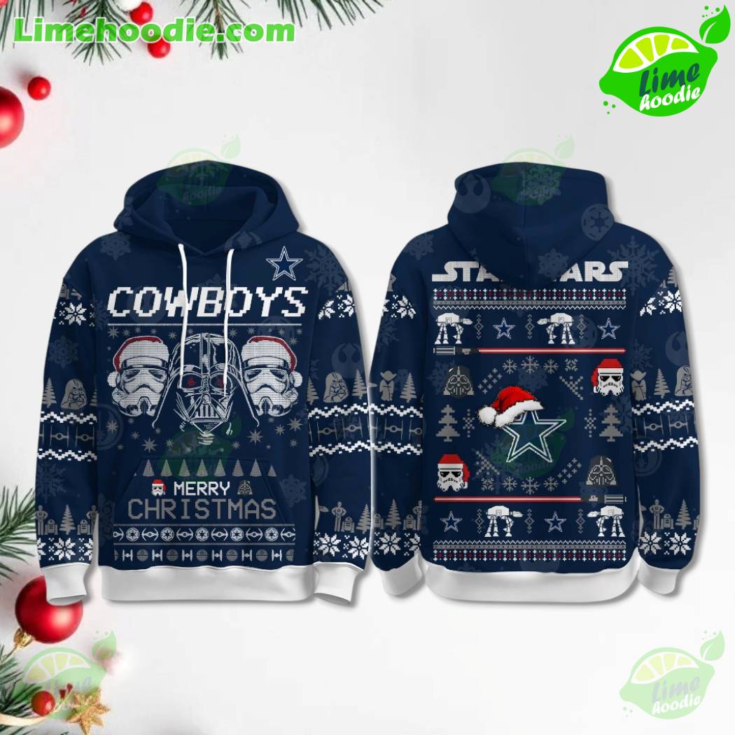 LIMITED EDITION - NEW CUSTOMIZED NFL21 DCB DALLAS COWBOYS MERRY CHRISTMAS HOODIE, ZIP HOODIE, SWEATSHIRT