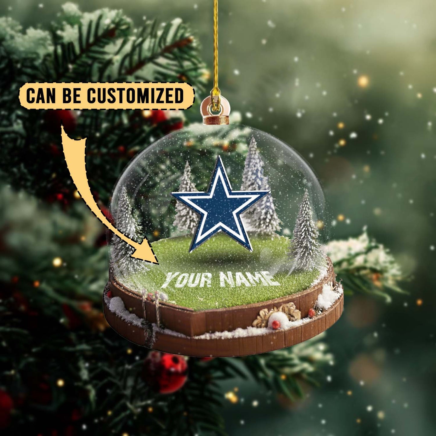 LIMITED EDITION - NEW CUSTOMIZED NFL21 DCB DALLAS COWBOYS ACRYLIC ORNAMENT
