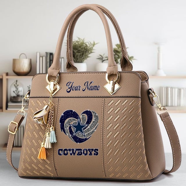 LIMITED EDITION - NEW CUSTOMIZED NFL21 DCB DALLAS COWBOYS ZIP HANDBAG MULTICOLOR