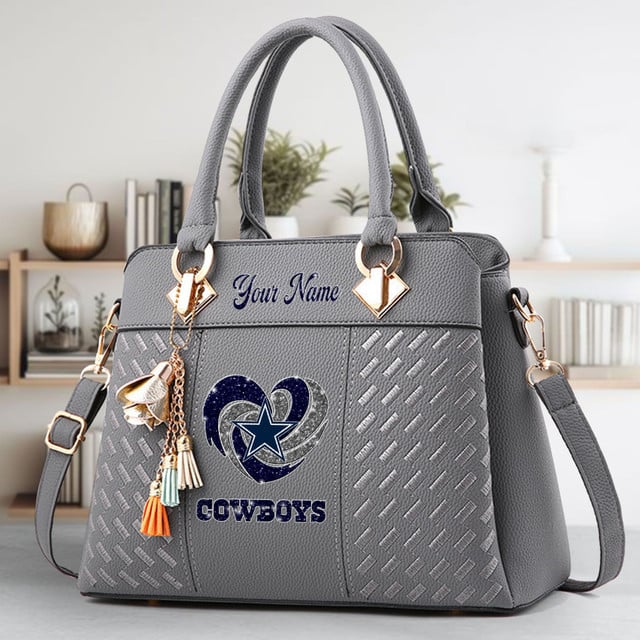 LIMITED EDITION - NEW CUSTOMIZED NFL21 DCB DALLAS COWBOYS ZIP HANDBAG MULTICOLOR