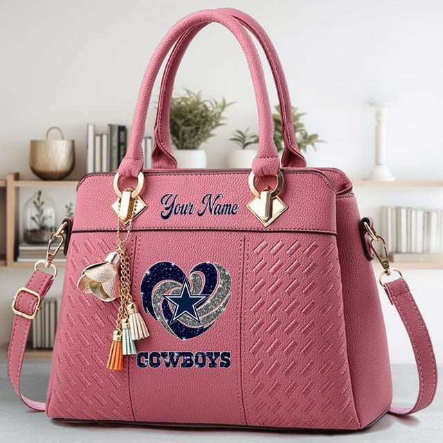 LIMITED EDITION - NEW CUSTOMIZED NFL21 DCB DALLAS COWBOYS ZIP HANDBAG MULTICOLOR