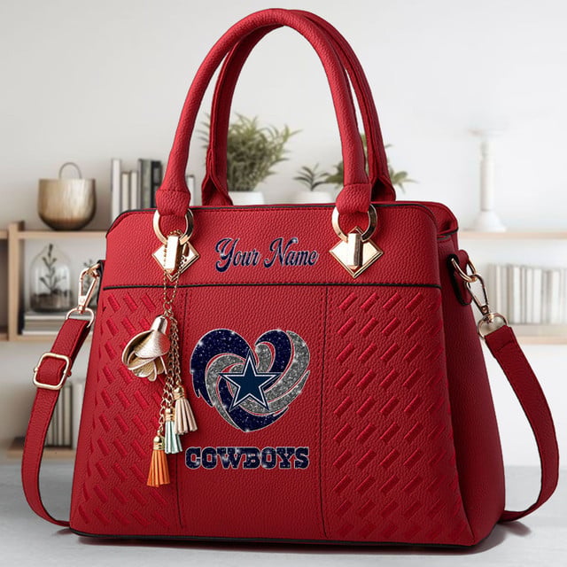 LIMITED EDITION - NEW CUSTOMIZED NFL21 DCB DALLAS COWBOYS ZIP HANDBAG MULTICOLOR
