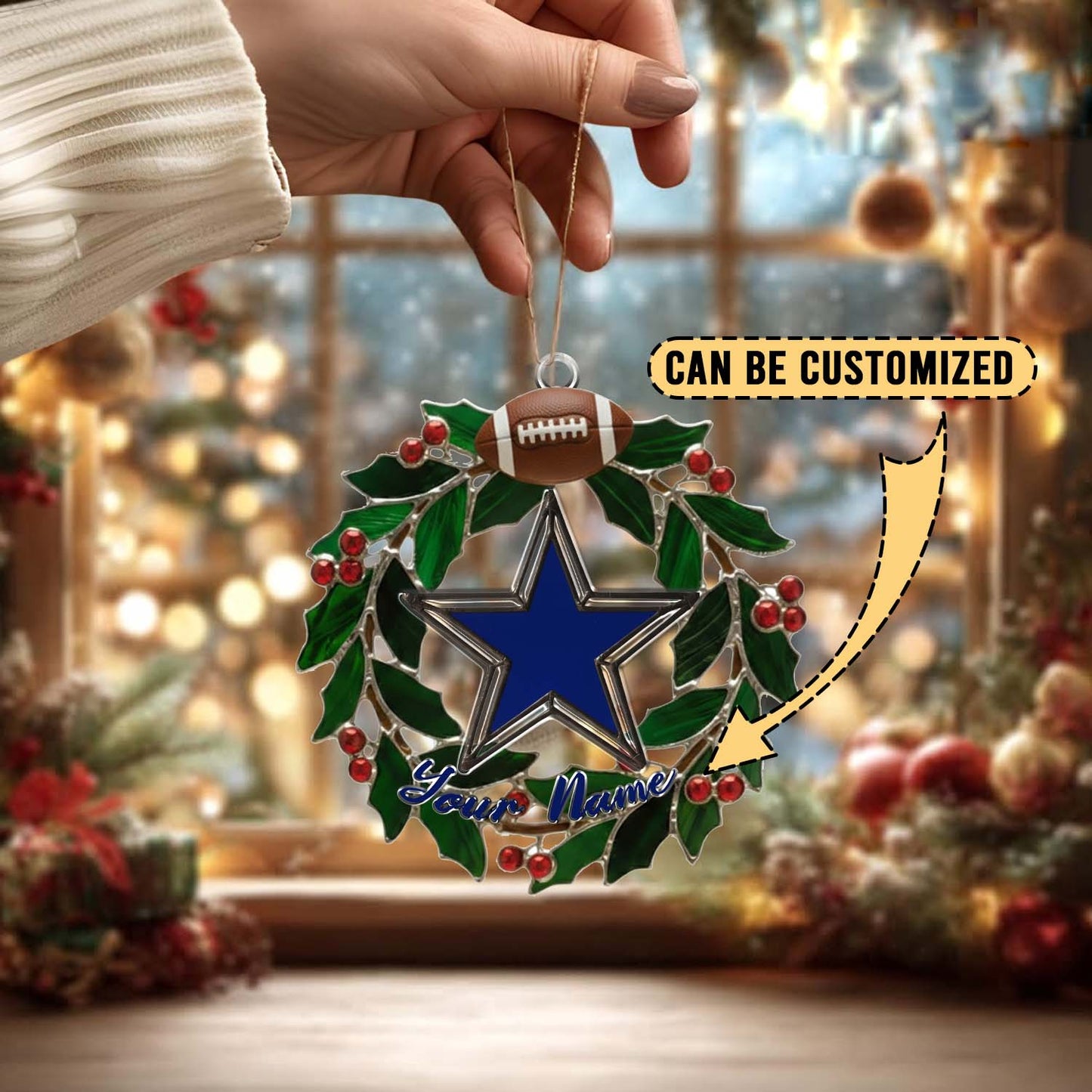 LIMITED EDITION - NEW CUSTOMIZED NFL21 DCB DALLAS COWBOYS ACRYLIC ORNAMENT