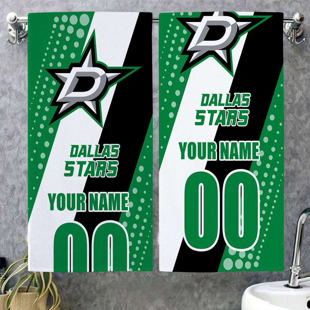 LIMITED EDITION - NEW CUSTOMIZED NHL15 DLS DALLAS STARS BEACH & BATH TOWEL