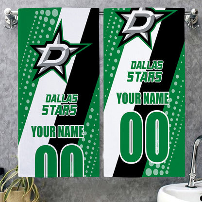 LIMITED EDITION - NEW CUSTOMIZED NHL15 DLS DALLAS STARS BEACH & BATH TOWEL
