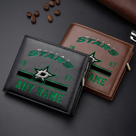 LIMITED EDITION - NEW CUSTOMIZED NHL15 DLS DALLAS STARS LEATHER WALLET