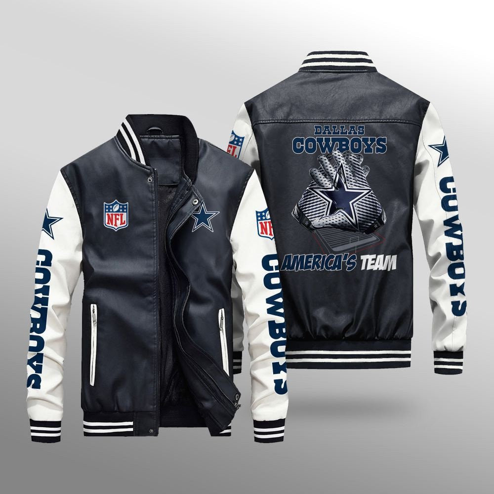 LIMITED EDITION - NEW CUSTOMIZED NFL21 DCB DALLAS COWBOYS LEATHER BOMBER JACKET