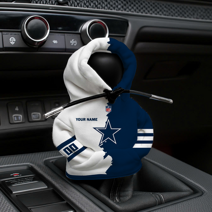 LIMITED EDITION - NEW CUSTOMIZED NFL21 DCB DALLAS COWBOYS CAR HOODIE SHIFT KNOB