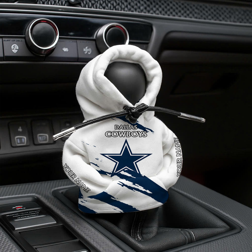 LIMITED EDITION - NEW CUSTOMIZED NFL21 DCB DALLAS COWBOYS CAR HOODIE SHIFT KNOB COVER