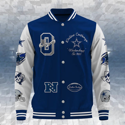 LIMITED EDITION - NEW CUSTOMIZED NFL21 DCB DALLAS COWBOYS BASEBALL JACKET