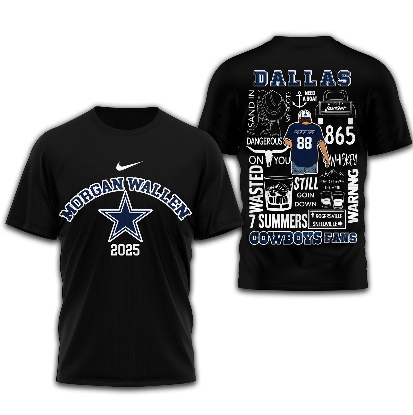 LIMITED EDITION - NEW CUSTOMIZED NFL21 DCB DALLAS COWBOYS T-SHIRT | MULTIPLE COLORS AVAILABLE