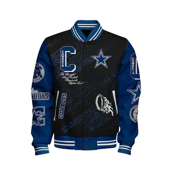 LIMITED EDITION - NEW CUSTOMIZED NFL21 DCB DALLAS COWBOYS SATIN VARSITY JACKET & BASEBALL JACKET