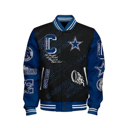 LIMITED EDITION - NEW CUSTOMIZED NFL21 DCB DALLAS COWBOYS SATIN VARSITY JACKET & BASEBALL JACKET