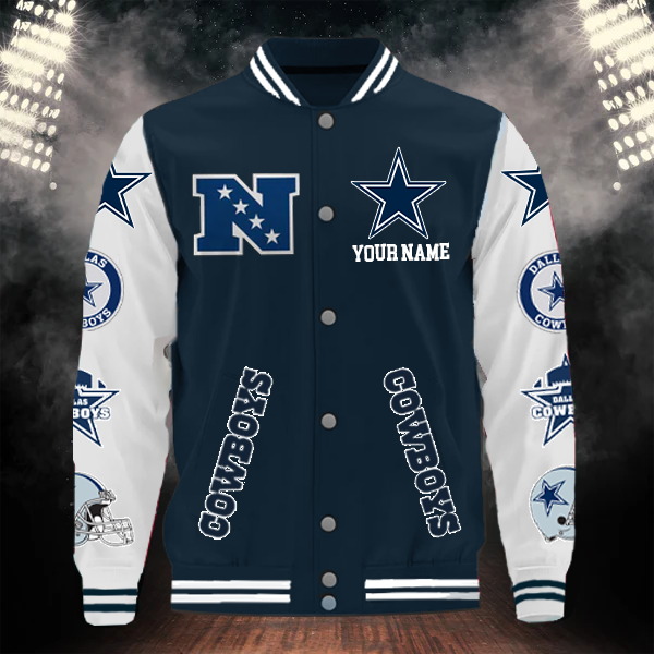 LIMITED EDITION - NEW CUSTOMIZED NFL21 DCB DALLAS COWBOYS BASEBALL JACKET