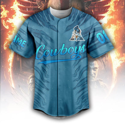 LIMITED EDITION - NEW CUSTOMIZED NFL21 DCB DALLAS COWBOYS BASEBALL JERSEY