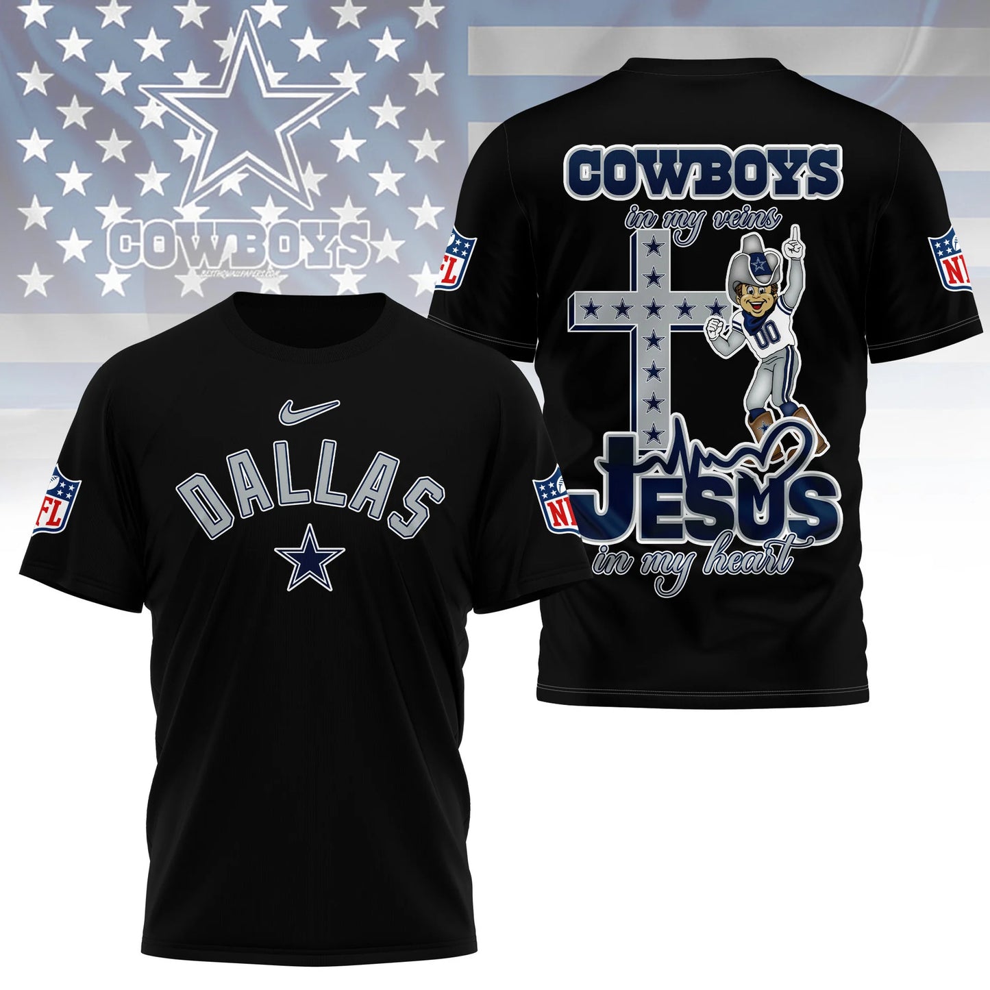 LIMITED EDITION - NEW CUSTOMIZED NFL21 DCB DALLAS COWBOYS T-SHIRT | MULTIPLE COLORS AVAILABLE