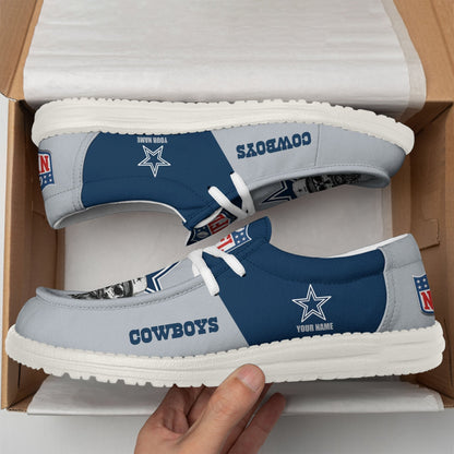 LIMITED EDITION - NEW CUSTOMIZED NFL21 DCB DALLAS COWBOYS LOAFER SHOES