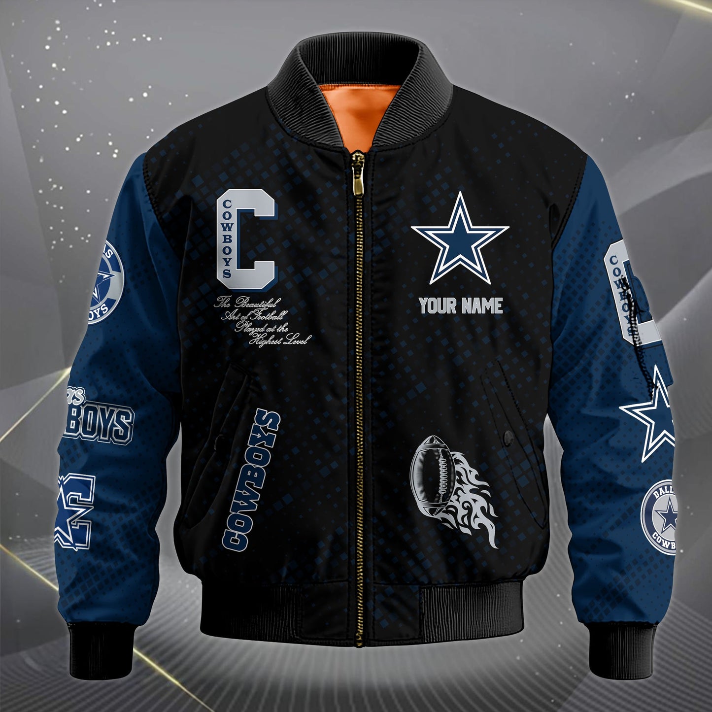 LIMITED EDITION - NEW CUSTOMIZED NFL21 DCB DALLAS COWBOYS SATIN VARSITY JACKET & LONG PANTS