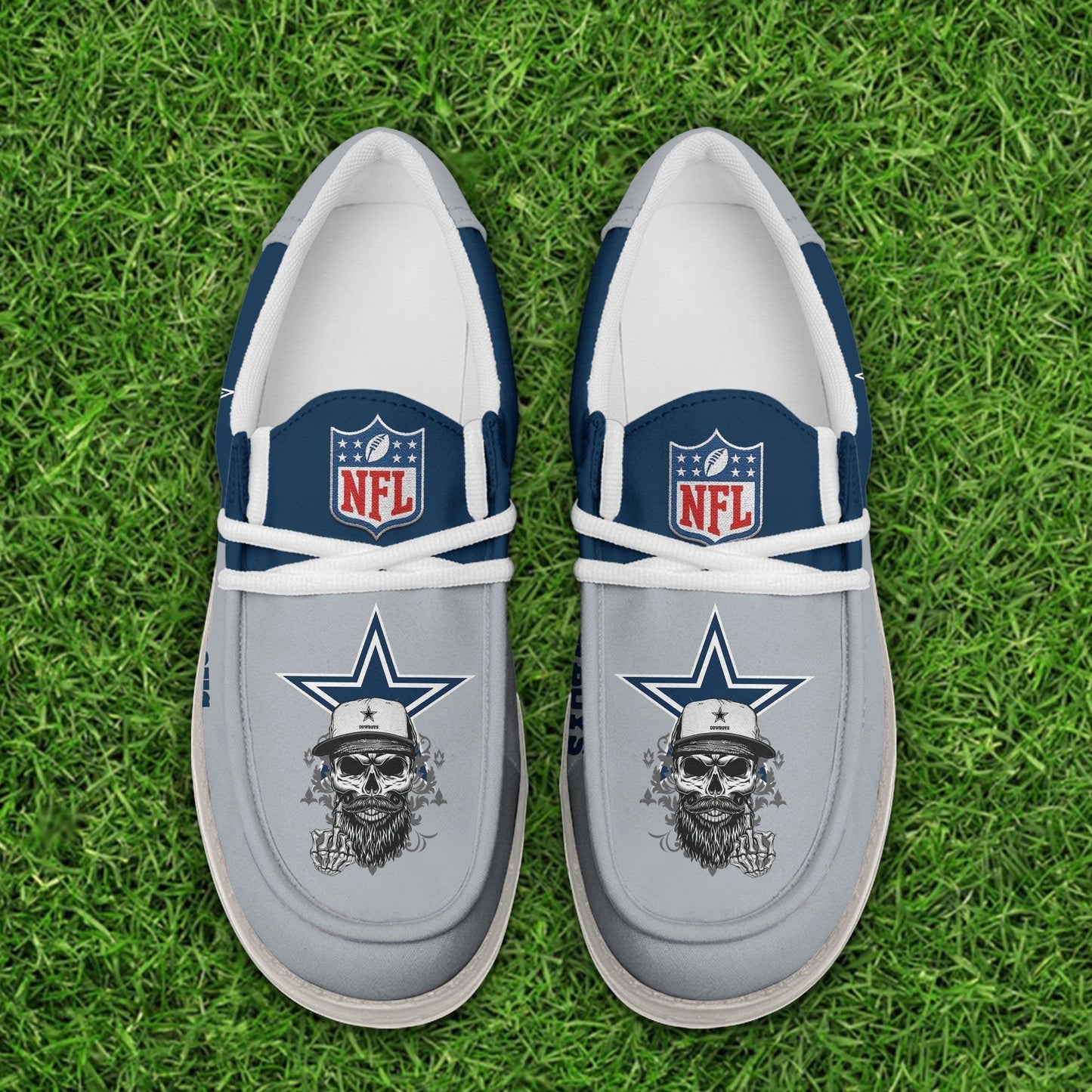 LIMITED EDITION - NEW CUSTOMIZED NFL21 DCB DALLAS COWBOYS LOAFER SHOES