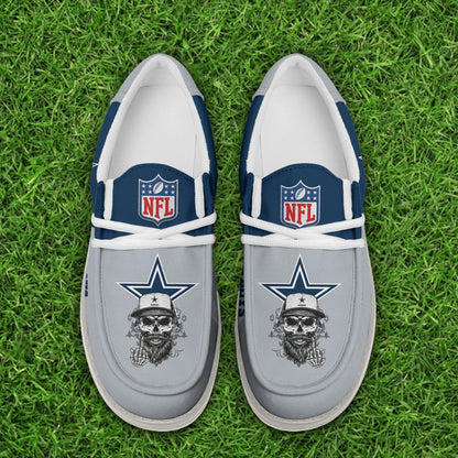 LIMITED EDITION - NEW CUSTOMIZED NFL21 DCB DALLAS COWBOYS LOAFER SHOES