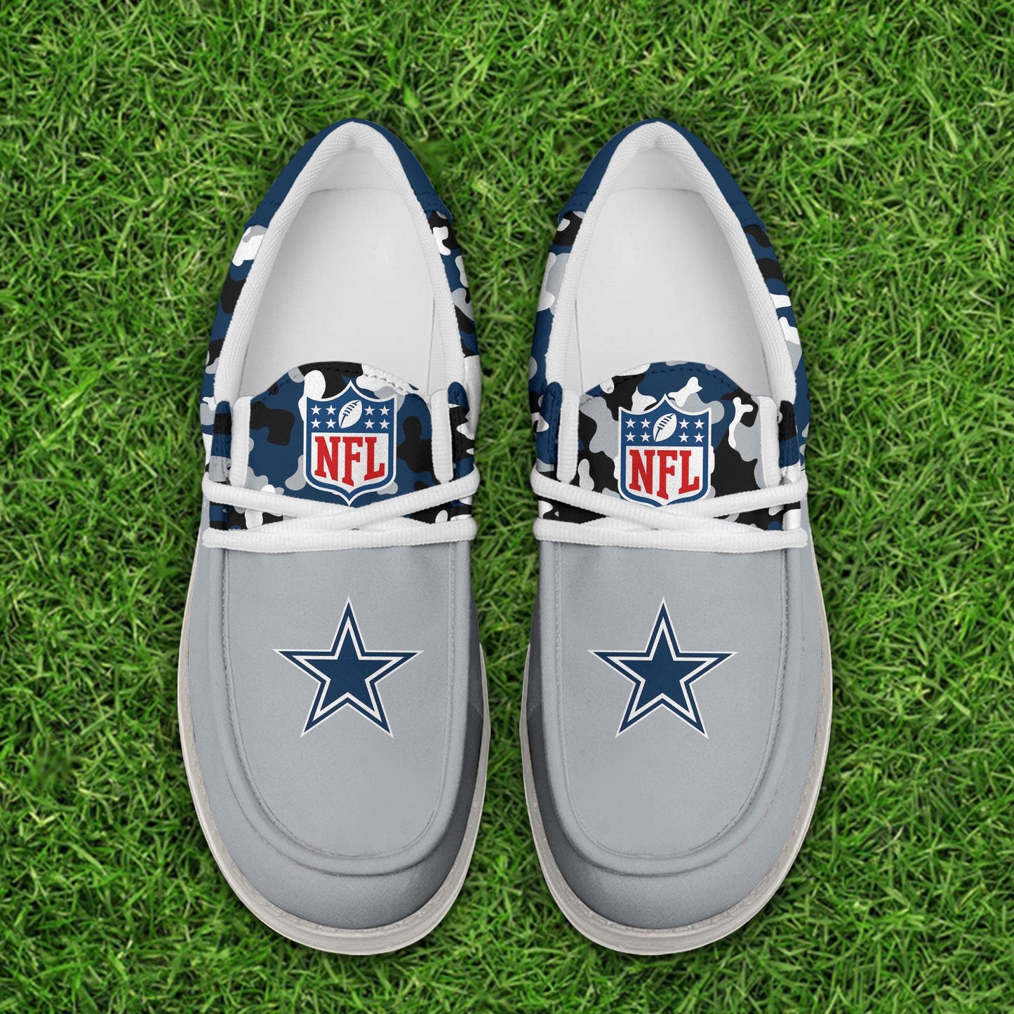 LIMITED EDITION - NEW CUSTOMIZED NFL21 DCB DALLAS COWBOYS LOAFER SHOES
