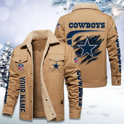 LIMITED EDITION - NEW CUSTOMIZED NFL21 DCB DALLAS COWBOYS FLEECE JACKET