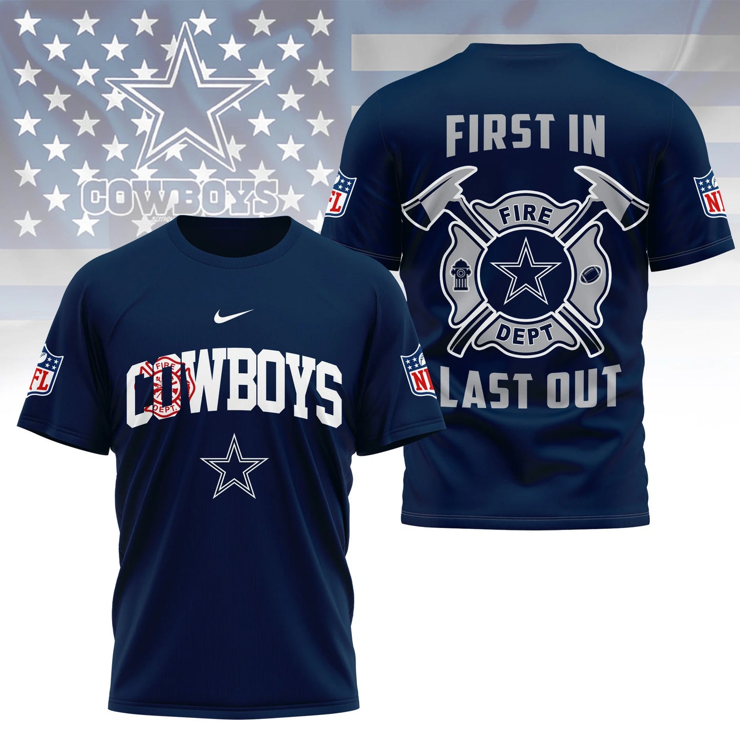 LIMITED EDITION - NEW CUSTOMIZED NFL21 DCB DALLAS COWBOYS T-SHIRT | MULTIPLE COLORS AVAILABLE