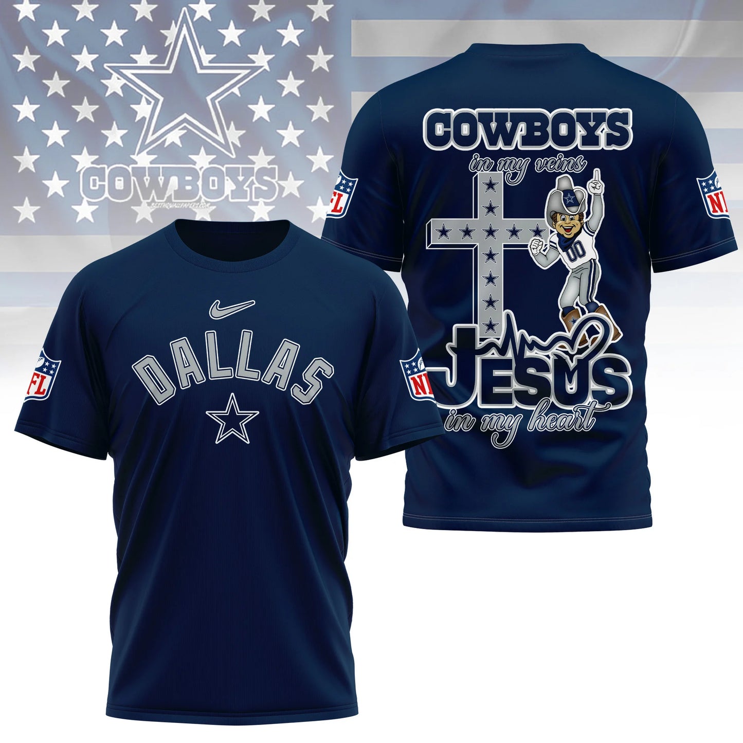 LIMITED EDITION - NEW CUSTOMIZED NFL21 DCB DALLAS COWBOYS T-SHIRT | MULTIPLE COLORS AVAILABLE