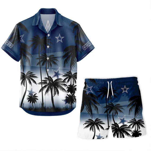 LIMITED EDITION - NEW CUSTOMIZED UNISEX NFL21 DCB DALLAS COWBOYS HAWAIIAN SHIRT & SHORTS SET